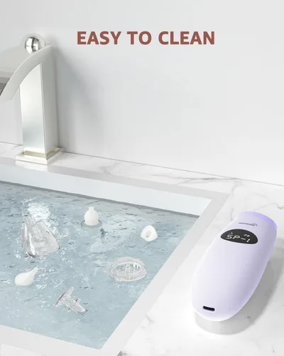 Vista 6 de GROWNSY Aspirador Nasal para Bebé Succionador de Nariz para Bebé Succión Eléctrica de Nariz para Niños Pequeños, Succionador Ergonómico de Mocos