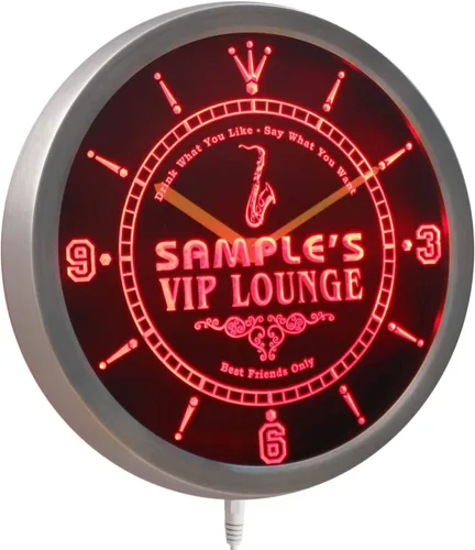 Vista 3 de AdvPro ncqi-tm - Reloj de pared LED personalizado con letrero de neón personalizado para el mejor amigo