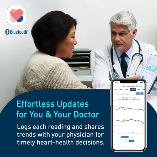 Vista 5 de OMRON Monitor de Presión Arterial Silver para Uso Doméstico y Brazalete de Presión Arterial para Brazo Superior - Marca #1 Recomendada por Médicos