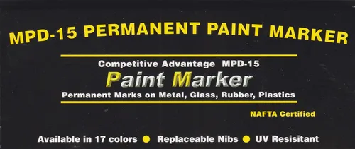 Vista 4 de Marcador de pintura esmaltada de ventaja competitiva MPD Permanente Impermeable Resistente a los rayos UV