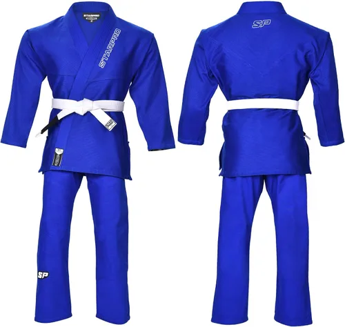 Vista 8 de Starpro BJJ Gi Kids - Jiu-Jitsu Uniform With Free White Belt Azul