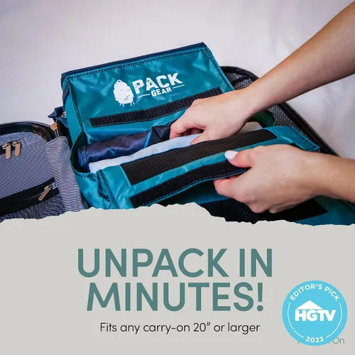 Vista 5 de Pack Gear Organizador de equipaje colgante nuestro inserto de armario de mano cabe fácilmente en el interior - Nuestro organizador de equipaje