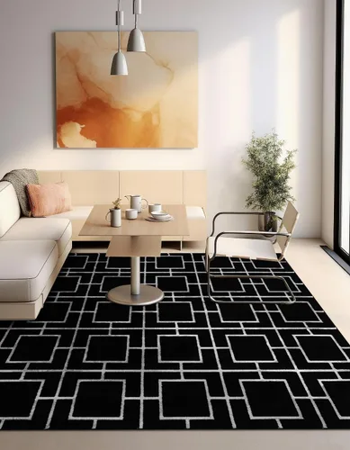 Vista 18 de Marilyn Monroe Glam Collection - Alfombra decorativa (2' x 3' 1" Rectángulo Negro y Oro)