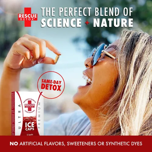 Vista 3 de Rescue Detox - ICE CAPS - 12ct Cápsulas Limpiadoras Concentradas