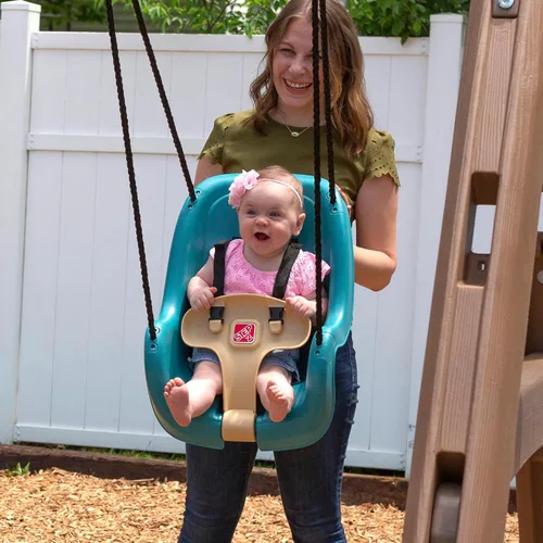 Vista 4 de Asiento de columpio color turquesa para niños, para uso exterior, de Step2