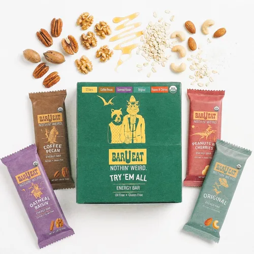 Vista 11 de BAR U EAT Barra energética sin gluten, alta fibra, ingredientes alimentarios reales, sin aceite, orgánico, sin azúcar artificial, aperitivos
