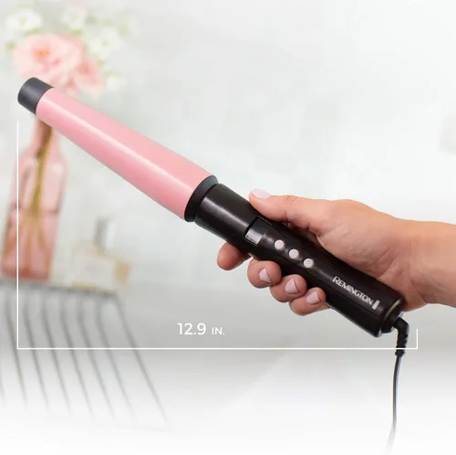 Vista 11 de Colección Remington T Studio Salon perla plancha digital para crespos de cerámica, Rosado