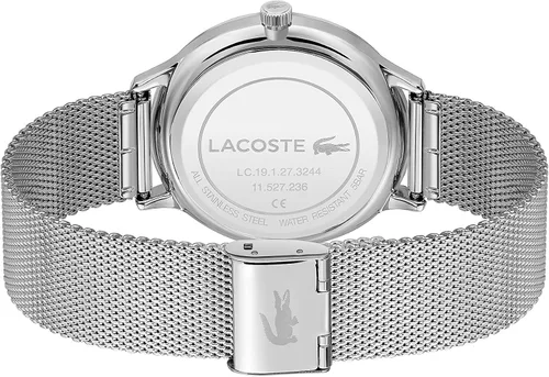 Vista 3 de Lacoste Reloj de cuarzo para hombre con correa de acero inoxidable plata 20 Modelo 2011158 Plateado Hombres