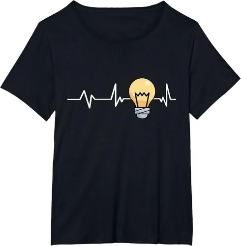 Vista 65 de Bombilla Heartbeat bombilla regalo bombilla bombilla camiseta Negro