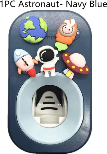 Vista 2 de Dispensador automático de pasta de dientes montado en la pared para baño, exprimidor de pasta de dientes para niños y ducha familiar