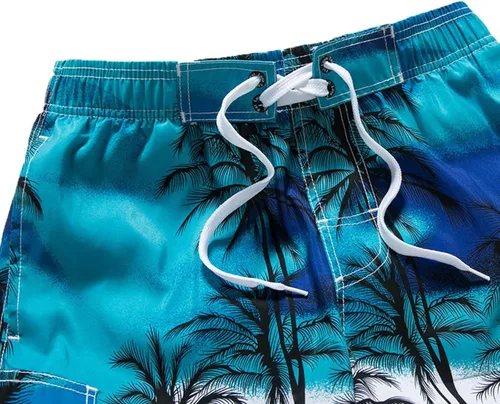 Vista 6 de Yuzhih Pantalones cortos de gran tamaño para hombre, cintura elástica, pantalones ajustados con cordón, pantalones cortos casuales de playa al aire