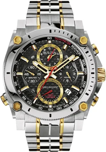 Vista 3 de Bulova Men's Icon High Precision Quartz Chronograph Watch, Curved Mineral Crystal
