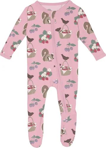 Vista 87 de KicKee Baby & Toddler - Pijama de viscosa ultrasuave de bambú con patas abatibles y puños
