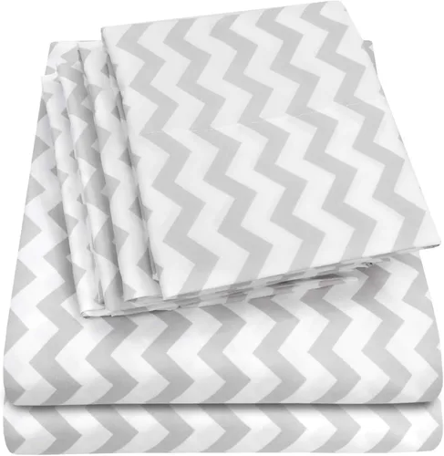 Vista 51 de Juego de sábanas de 4 piezas para camas individuales de 1500 hilos de microfibra de cepillado fino con bolsillo profundo - 1 funda de almohada