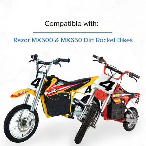 Vista 4 de AlveyTech Rotor de disco de freno delantero para motos eléctricas Razor MX500 y MX650 – Rotores para frenos de bicicleta de cohete, 6-1/4 pulgadas