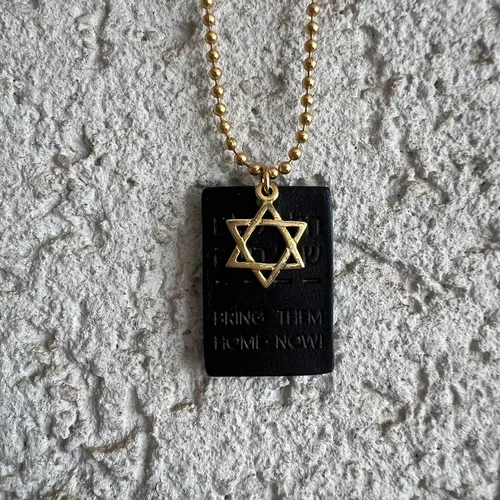Vista 4 de Bring Them Home Now Estrella de David Collar Joyería Mujeres Hombres Unisex Cadena Collar Soporte con Israel Apoyo Israel I Stand con Israel, Acero