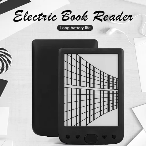 Vista 2 de Lector de libros electrónicos de 8 GB, lector de libros de pantalla eInk de 6 pulgadas, batería de 2500 mAh, lector de libros eléctrico portátil