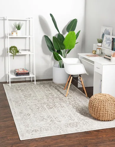 Vista 12 de Unique Loom Oxford Collection - Alfombra rectangular de 2 x 3 pies 1 pulgada, color beige y marfil