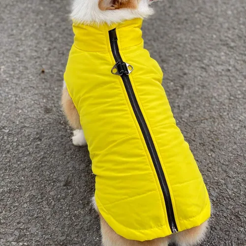 Vista 8 de Lovelonglong - Chaleco de invierno para perro con forro de algodón, impermeable, ultra cálido, abrigo de invierno para perros pequeños, medianos
