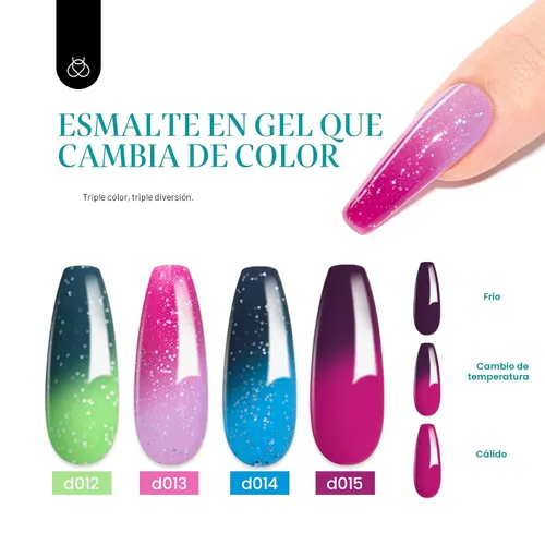 Vista 6 de Juego de esmalte de uñas de gel Beetles Cat Eye - 24 piezas, 20 colores de esmalte de uñas de gel con brillantina, cambia de color oscuro, kit