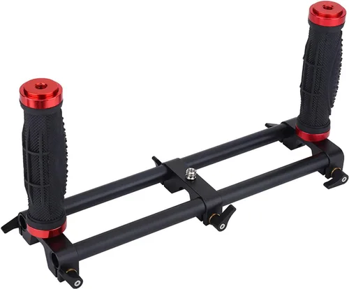 Vista 4 de Agarre de doble asa estabilizadores de cámara con mango profesional, extensor de agarre doble, accesorio estabilizador de cardán con orificio