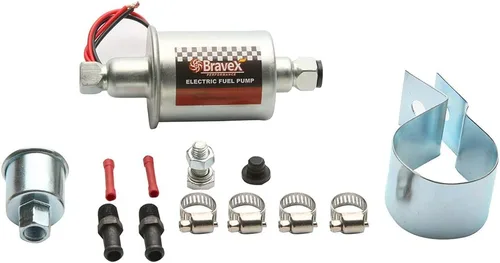 Vista 6 de Bravex E8012S Bomba de combustible eléctrica universal de baja presión 5-9 PSI 12V con kit de instalación