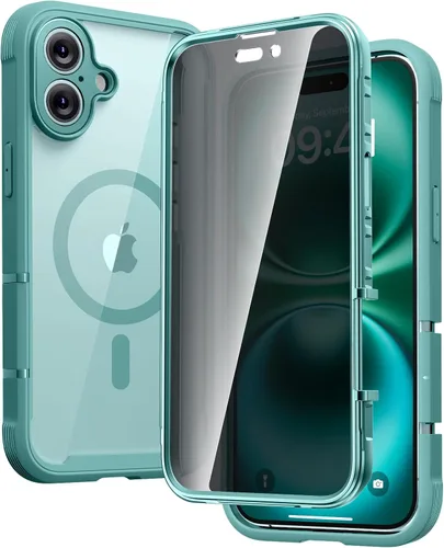 Vista 123 de Carcasa Diaclara diseñada para iPhone 12/12 Pro, carcasa completa resistente con protector de pantalla táctil y antiarañazos integrado, carcasa Azul