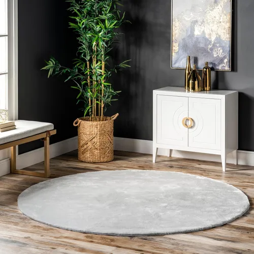 Vista 8 de nuLOOM Alfombra de Área Cuadrada de 6 pies Cozy Plush SuperiorWash, Lavable a Máquina, Antideslizante, Alfombra Shag Suave y Esponjosa para Sala
