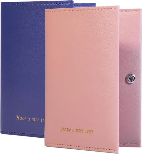 Vista 9 de Funda para pasaporte para pasaporte de viaje para mujer, cartera de viaje esencial para hombres y familia. Marrón y negro