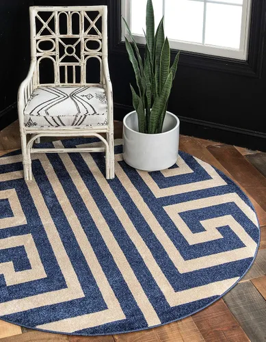 Vista 35 de Unique Loom Athens Collection - Alfombra clásica geométrica moderna con diseño de bordes, 3 pies 3 pulgadas x 5 pies 3 pulgadas, negro/beige negro