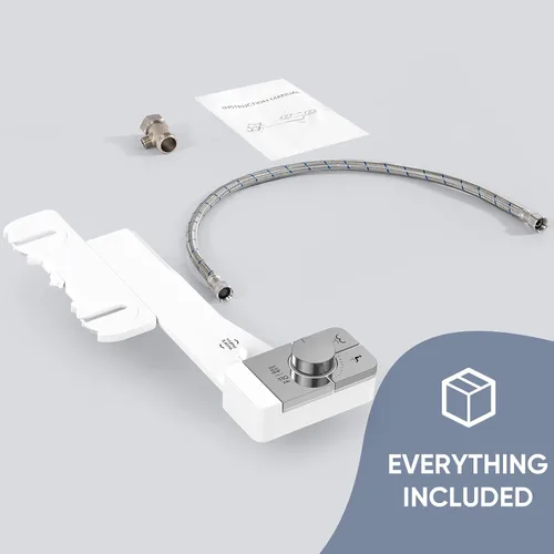 Vista 6 de Accesorio de bidé mejorado para asiento de inodoro, boquilla doble de ángulo ajustable, autolimpieza, accesorio de bidé no eléctrico para lavado