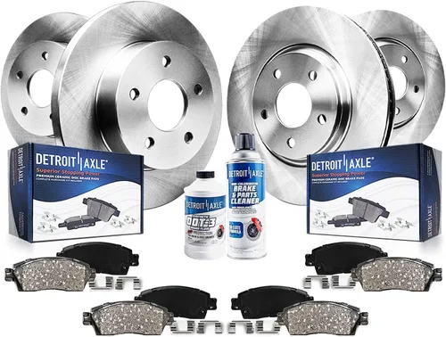 Vista 23 de Detroit Axle - Kit de frenos para 2005-2010 Scion TC Rotores de freno de disco delantero y trasero pastillas de freno de cerámica con hardware 2006