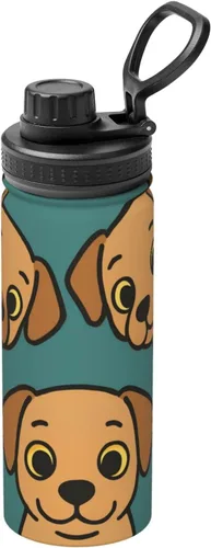 Vista 12 de Hervidor de agua aislado de acero inoxidable con conejo y pollo Botella de agua divertida con estampado Ideal para deportes y viajes
