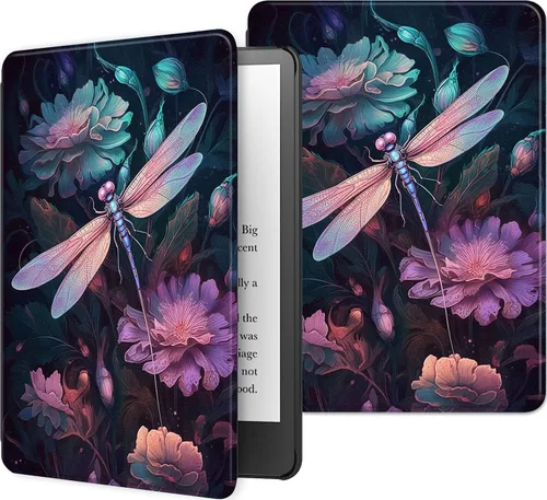 Vista 98 de Funda para Kindle básico de 6 pulgadas (11.ª generación), múltiples ángulos, piel sintética, delgada, con función de encendido y apagado automático