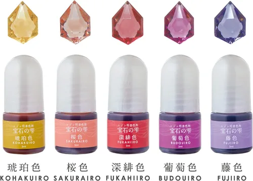 Vista 2 de Padico - Tinte de resina, gota de piedras preciosas (Houseki no Shizuku), juego de colores transparentes, fruta, fabricado en Japón