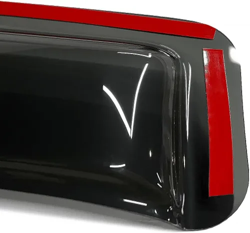 Vista 5 de Window Visor 4pcs Sun Rain Wind Deflectors Door in Channel Mount Style Dark Smoke Tint for Chevy for Equinox 2010-2017