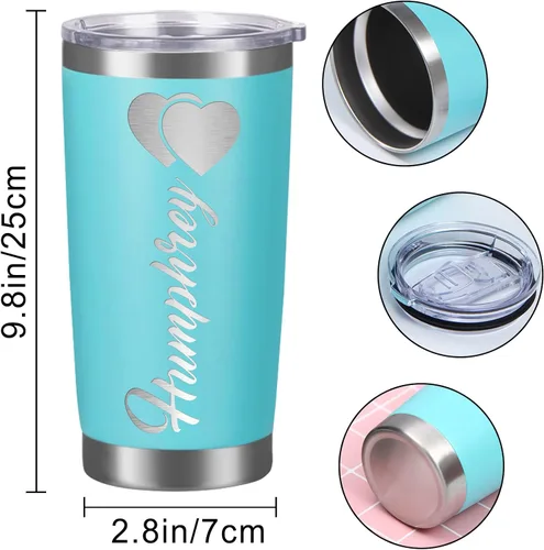 Vista 5 de Vasos personalizados con tapas, vasos personalizados con nombre grabado láser, tazas de café de viaje aisladas, regalo para mujeres, madres