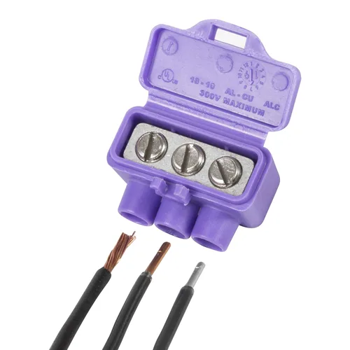 Vista 11 de King Innovation 95015 AlumiConn - Conector de cable, paquete de 10, morado, conteo