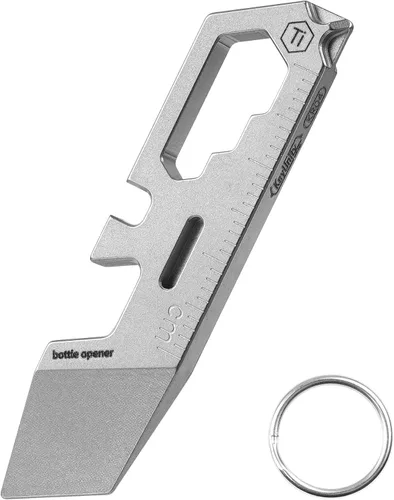Vista 12 de KeyUnity KR00 EDC Barra de palanca de bolsillo Bit Bar de titanio Multiherramienta con clip de bolsillo
