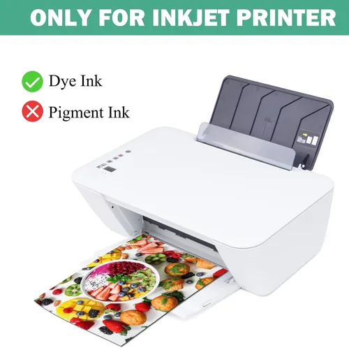Vista 6 de Papel fotográfico brillante de doble cara, 8.5 x 14, tamaño legal para impresora de inyección de tinta, paquete de 50, 200 gsm/52 libras
