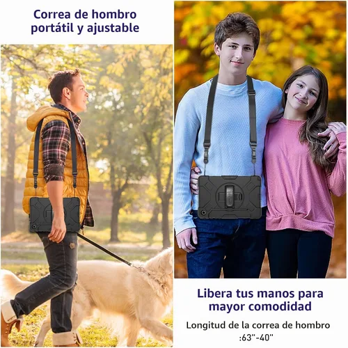 Vista 7 de SUPFIVES Funda para Galaxy Tab A9+/A9 Plus de 11 pulgadas con protector de pantalla, funda militar mejorada para tableta Samsung A9 Plus de 11 Negro