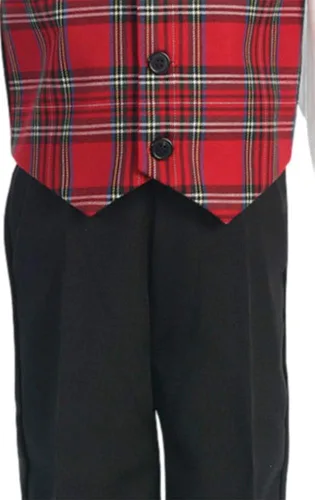 Vista 5 de Chaleco de Navidad a cuadros con pantalones