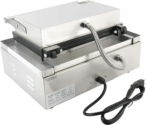 Vista 9 de 10pcs Commercial Waffle Maker Rectangle Nonstick Electric Waffle Maker Machine 110V Temperature and Time Control Waffle Machine ProductName
