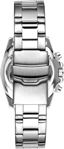 Vista 6 de FANMIS Reloj de pulsera para mujer, elegante, con bisel giratorio, cristal mineral, luminoso, de acero inoxidable, impermeable, fecha, analógico