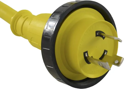 Vista 3 de Conntek 17105-012RE 30Amp Marine Shore Cordset amarillo, 12 pies
