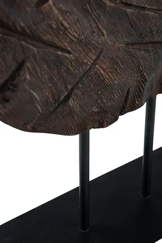 Vista 7 de Signature Design by Ashley Dashburn - Escultura casual de madera, color negro y marrón oscuro