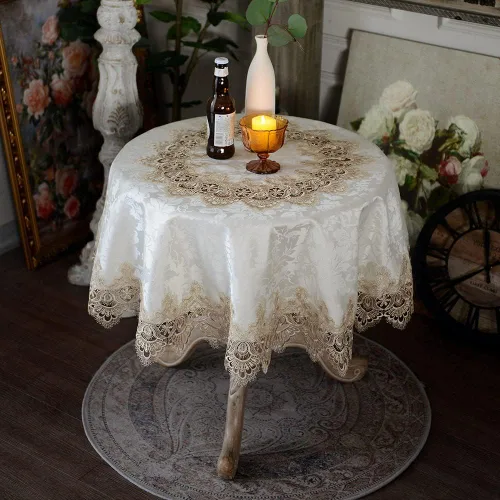 Vista 11 de ARTABLE Mantel pequeño de encaje de macramé de otoño y Navidad, para Acción de Gracias, al aire libre, granja, rústico, cocina, fiesta, cumpleaños