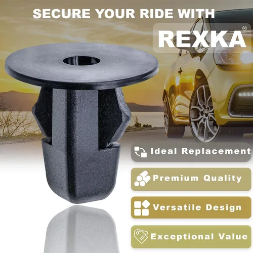 Vista 4 de Rexka 15 piezas 7/32 Fender Liner Protector de barro para casa de ruedas Protector contra salpicaduras Cubierta de parachoques Tornillo Ojal Tuerca