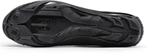 Vista 4 de Zapatos de ciclismo para hombre con 3 correas, zapatos de carreras para ciclismo de montaña para interiores y exteriores, compatibles con sistemas