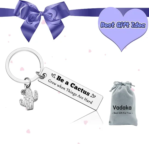 Vista 7 de Regalo de cactus divertido llavero inspirador de cactus para mujeres y hombres, regalo para amantes de los cactus, joyería motivacional para hijo